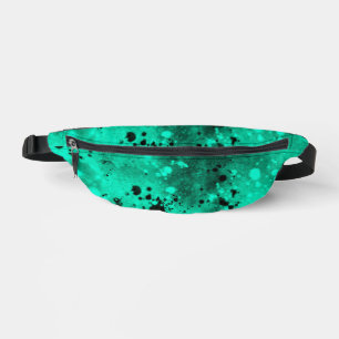 Sacs Banane Effet Retro Paint Splatter Vert & Noir