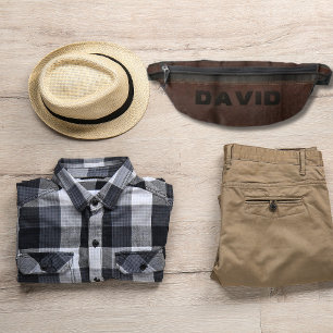 Sacs Banane Elégant Brown Faux Cuir Personnalisé