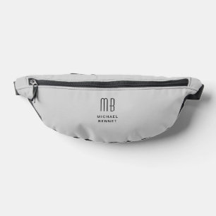 Sacs Banane Élégant gris monogramme
