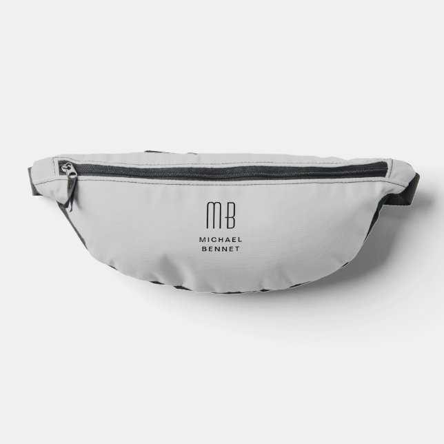 Sacs Banane Élégant gris monogramme (Poser)