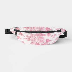 Sacs Banane Élégant vintage rose pâle botanique Fanny Packs
