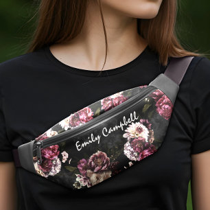 Sacs Banane Élégante Luxueuse Humeur Blanche Rose Florale Fleu