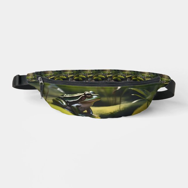 Sacs Banane Emerald Serenity: A Green Frog by the River, (Recto)