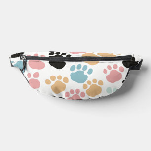 Sacs Banane Empreintes d'animaux pastel colorées et ludiques