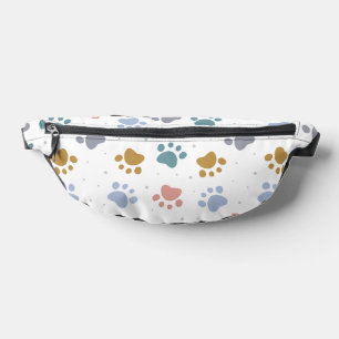 Sacs Banane Empreintes de pattes pastel mignonnes motif minima