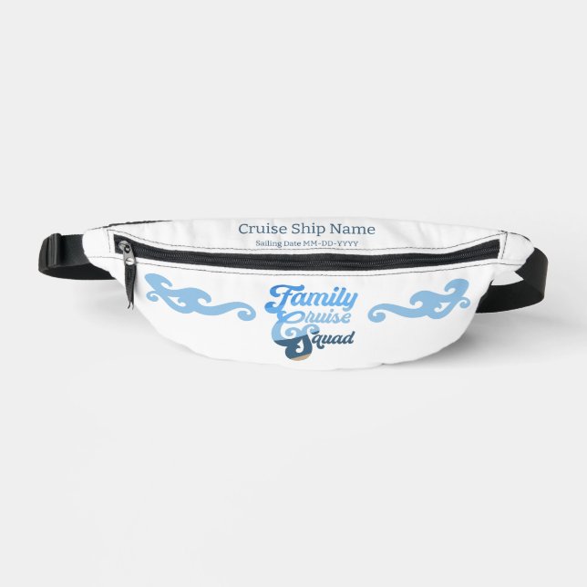 Sacs Banane Équipe de croisière en famille (Recto)