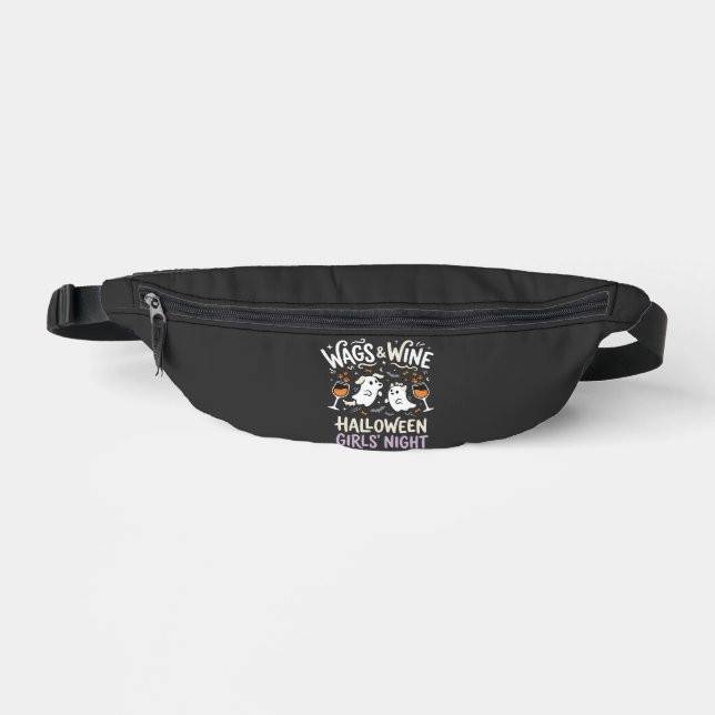 Sacs Banane Équipe de fantômes de chien d'Halloween (Recto)