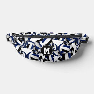 Sacs Banane équipe de volley-ball noir bleu couleurs monogramm