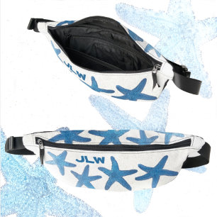 Sacs Banane Étoile de mer bleue Fantaisiste Côtière Nautique B