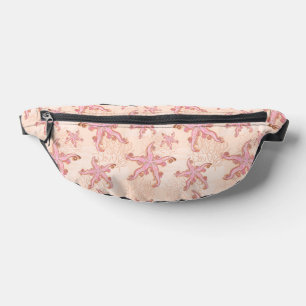 Sacs Banane Étoiles de mer et motif pastel rose corail