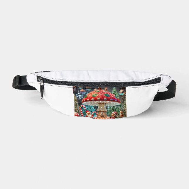 Sacs Banane Fanny Pack : Design de champignons de Noël (Recto)