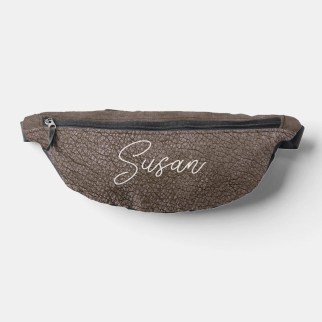Sacs Banane Faux cuir texturé mocha  (Poser)