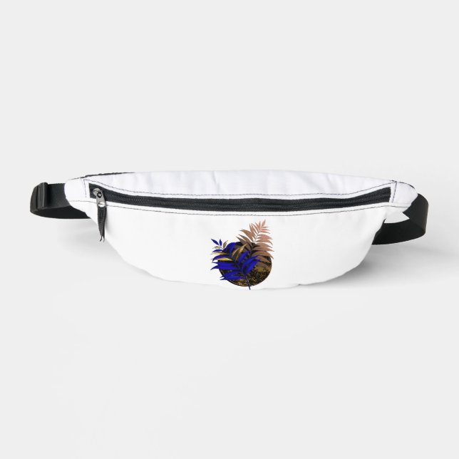 Sacs Banane Ferme bleue sur cercle noir (Recto)