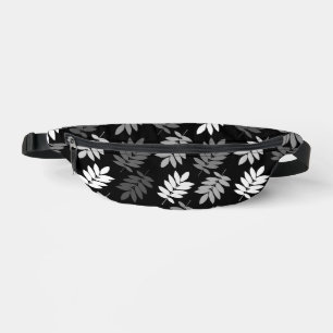 Sacs Banane Feuille aînée grand motif noir blanc gris
