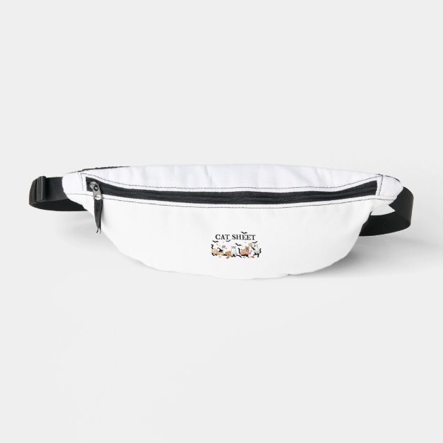 Sacs Banane Feuille de chat Cute Chats noirs en Ghost Hallowee (Recto)