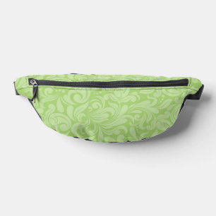 SACS BANANE FEUILLES LÉGÈRES VERT ORNATE FLOURISH MOTIFS
