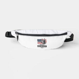 Sacs Banane Fier papa Doberman Drapeau vintage vecteur concept