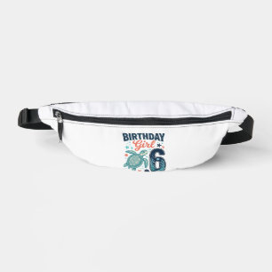 Sacs Banane Fille d'anniversaire 6 Tortue de mer Conception ve