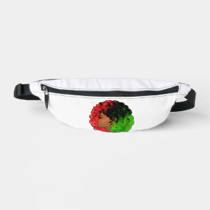 Sacs Banane Fille noire panafricaine femme rouge vert fierté a