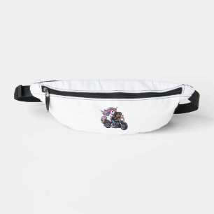 Sacs Banane Filles de licorne en moto Femmes Enfants Yorkshi