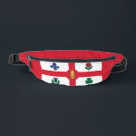 Sacs Banane Flag of Montreal, Quebec<br><div class="desc">Fanny Pack with the flag of Montreal,  the most populous city in the province of Quebec,  Canada. A white flag with a red cross,  a white pine,  a blue Fleur-de-lys,  a red Rose of Lancaster,  a shamrock,  and a thistle</div>