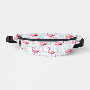 Sacs Banane Flamant rose rose et Feuilles de palme - Cute