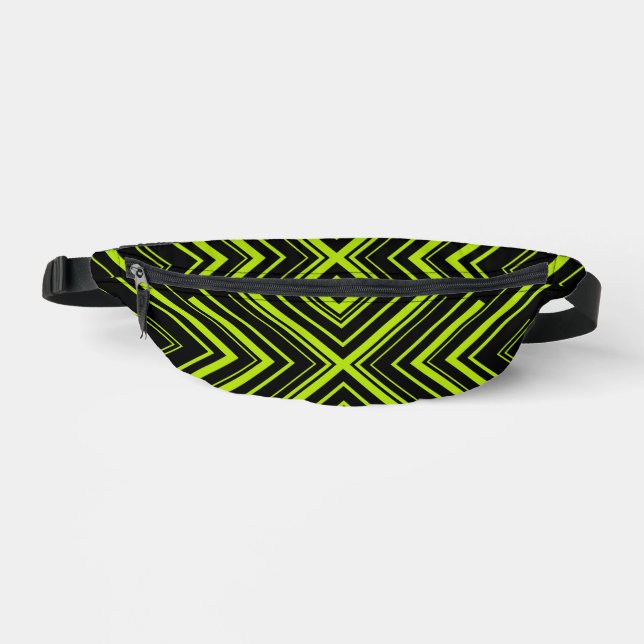 Sacs Banane Flèches en Lime vert et noir (Recto)