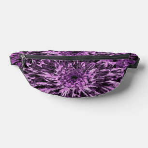 Sacs Banane Fleur de dahlia noire et rose