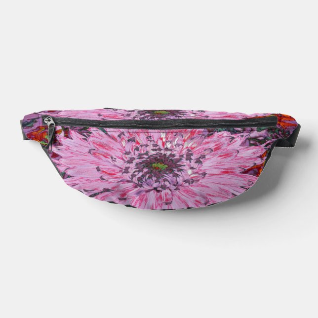 Sacs Banane Fleur de Dahlia rose et rouge (Poser)