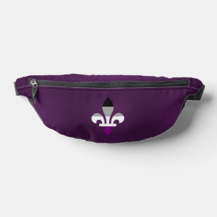 Sacs Banane Fleur-de-lis de fierté de l'aséxualité
