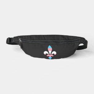 Sacs Banane Fleur-de-lis de fierté transgenre