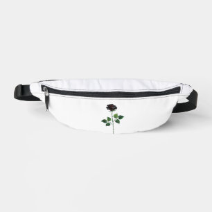 Sacs Banane Fleur de rose noire