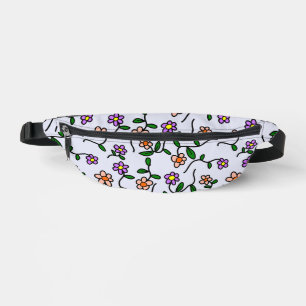 Sacs Banane Fleurs colorées, Motif Floral, Verdure, Boho