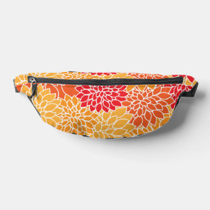 Sacs Banane Fleurs Dahlia, Motif De Fleurs, Dahlia Orange