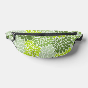 Sacs Banane Fleurs Dahlia, Motif De Fleurs, Dahlia Verte