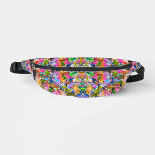 Sacs Banane Fleurs de cachemire abstraites et colorées