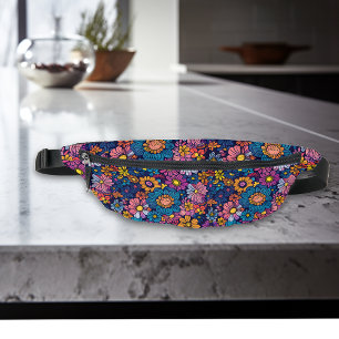 Sacs Banane Fleurs florales les années 70 Boho