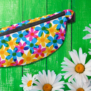 Sacs Banane Fleurs hippies brillantes et audacieuses Retro Flo