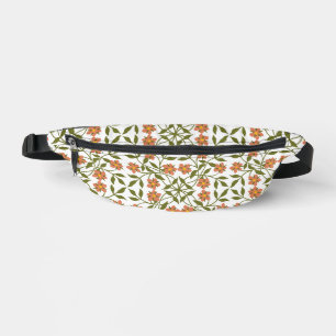 Sacs Banane Fleurs oranges, motif floral, verdure, Boho