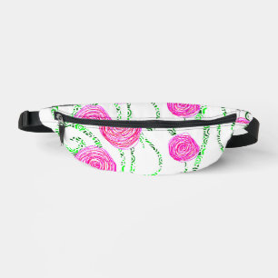 Sacs Banane Floral rose et vert