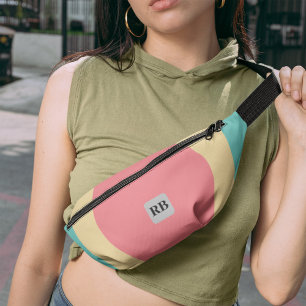 Sacs Banane Formes Colorées Simple Avec Monogramme