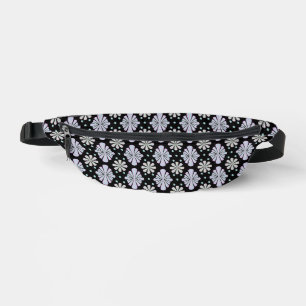 Sacs Banane Formes florales pastel sur fond noir