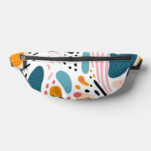 Sacs Banane Formes organiques abstraites colorées motif bohème