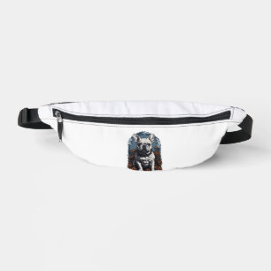 Sacs Banane Français Bulldog Gothique Floral