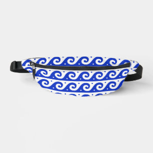 Sacs Banane Fret grec, Motif d'onde méditerranéen, Bleu