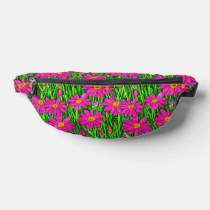 Sacs Banane Fuchsia Fleurs sauvages roses dans un champ