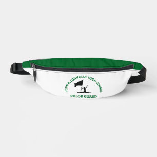 Sacs Banane Garde de couleur de lycée vert personnalisée