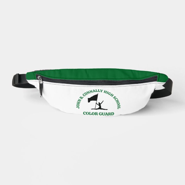 Sacs Banane Garde de couleur de lycée vert personnalisée (Recto)