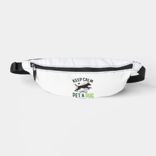Sacs Banane Gardez votre calme et caressez un chien Design de