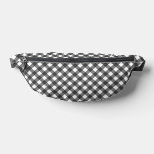 Sacs Banane Géométrique monochrome à carreaux de plaid rustiqu